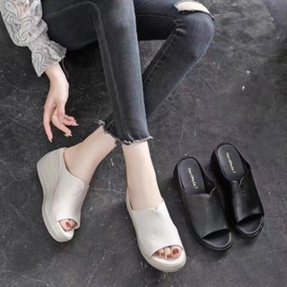 Shoes i amm B15 รองเท้าส้นเตารีด สวมหน้าเต็ม **พร้อมส่งในไทย…