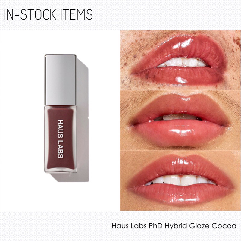มีของพร้อมส่งค่ะ ~ Haus Labs : PhD Hybrid Lip Glaze - Cocoa