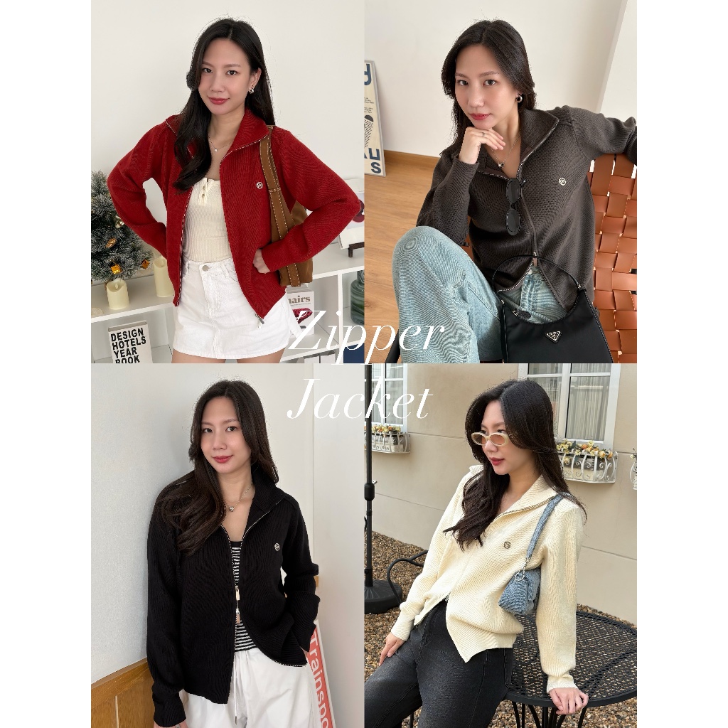 Sumwear.bkk - Zipper jacket เสื้อแจ็คเก็ตไหมพรม