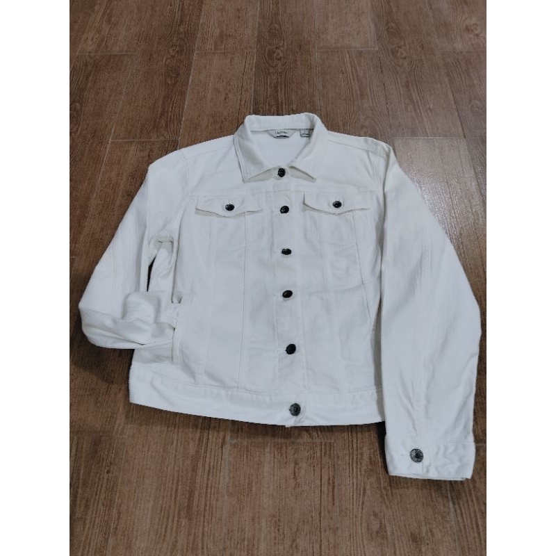 แจ็คเก็ตชายมือสอง LL.Bean อก 40" ขาวสะอาด ไม่มีตำหนิ