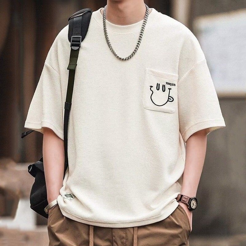 เสื้อยืดสีครีม ยกแพค3 ตัว ฟรีไซส์