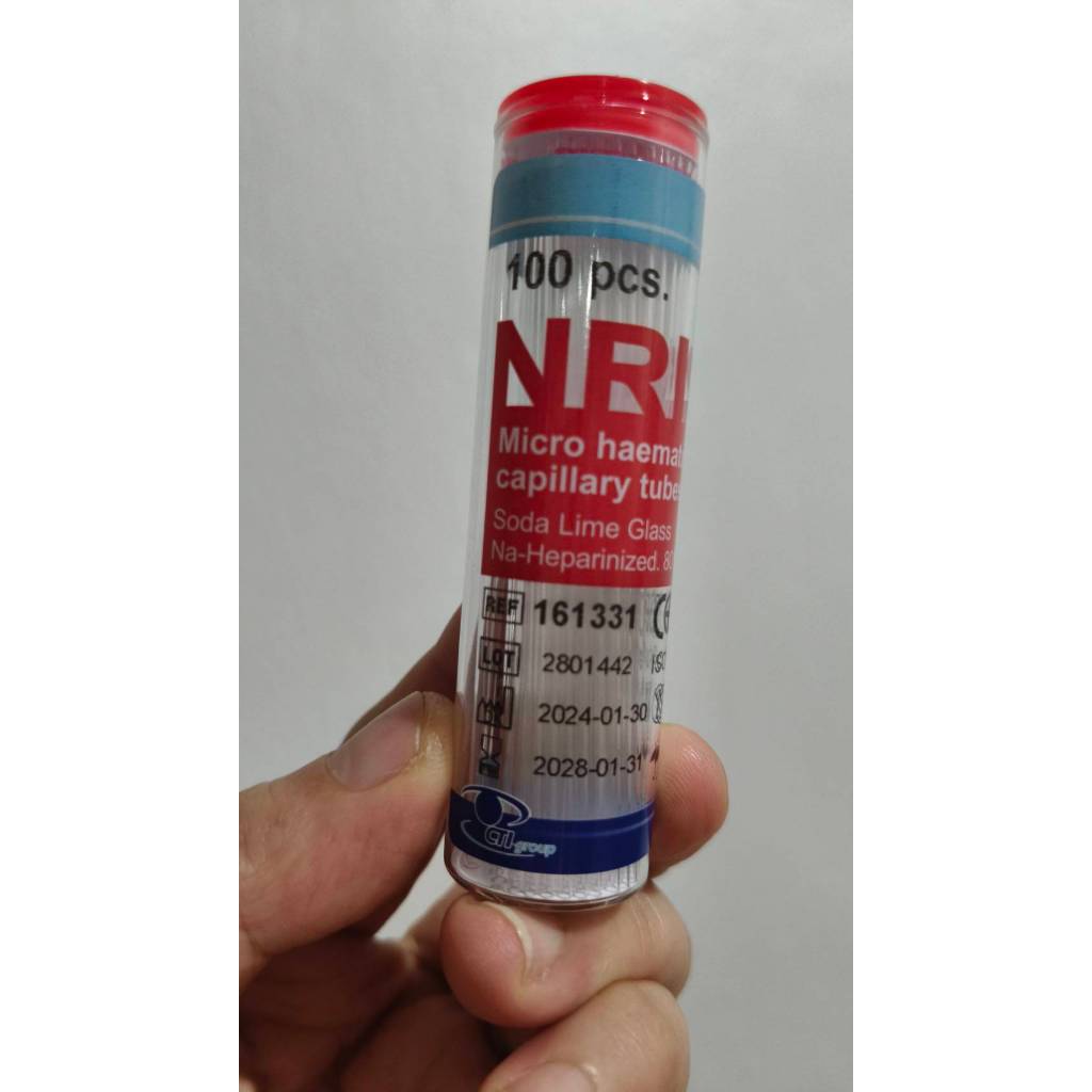 หลอดคาปิลลารี่ ทิ้วฮีมาโตคริตสีแดง ทิวป์ฮีมาโตคริต hematocrit Red tubes Capillary