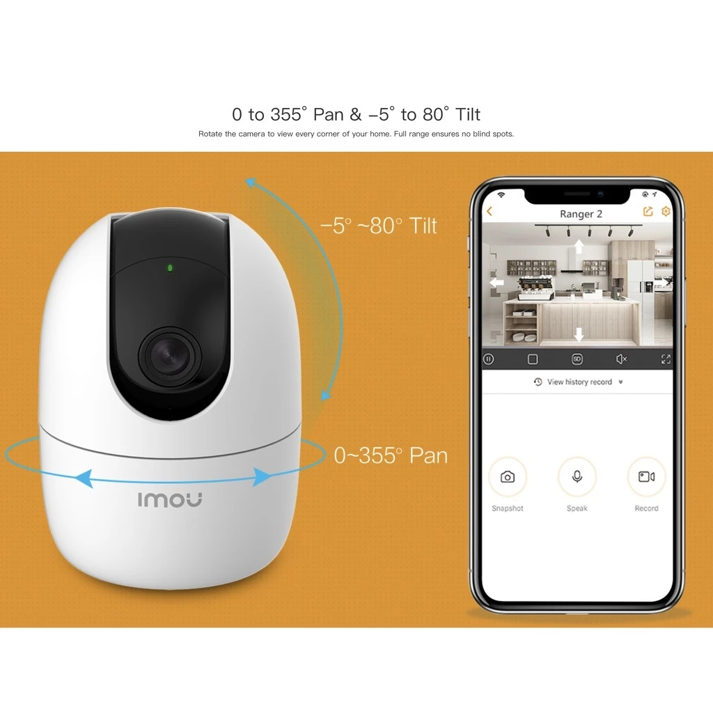 IMOU A1 2MP 3MP 5MP กล้องวงจรปิด Wifi โต้ตอบได้ หมุนได้ 355 องศา รับประกัน 2 ปี กล้องสำหรับภายใน