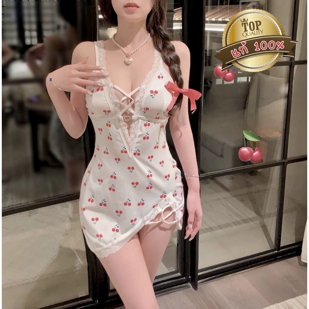 BIG SEXY ชุดนอนเซ็กซี่ ชุดนอนสายเดี่ยว ชุดนอนเข้ารูป💋มีไซส์ M-5XL น้ำหนัก 40-100 kg.เปิดหน้าอกกลวงเซ