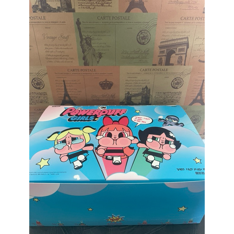 [พร้อมส่งจากไทย ] ของแท้ 100%, Popmart CRYBABY x Powerpuff Girl - Vinyl Face Plush Series Blind Box (PPG)