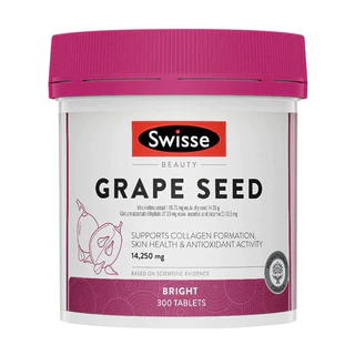 Swisse Grape Seed ผิวใส ลดริ้วรอยจุดด่างดำฝ้ากระ ขวดใหญ่ 300เม็ด EXP03/2029