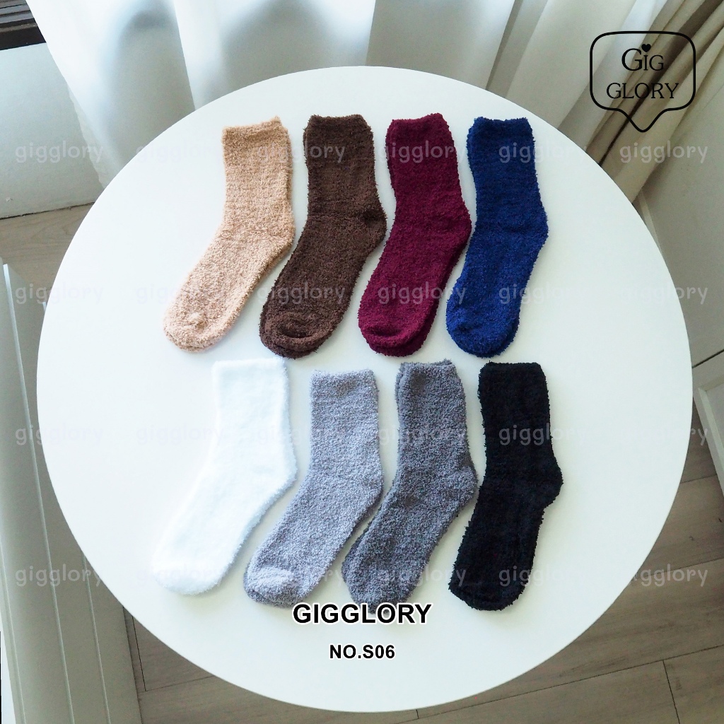 พร้อมส่ง (ผู้ชาย) ถุงเท้าผ้าขนหนูกันหนาว (NO.S06)