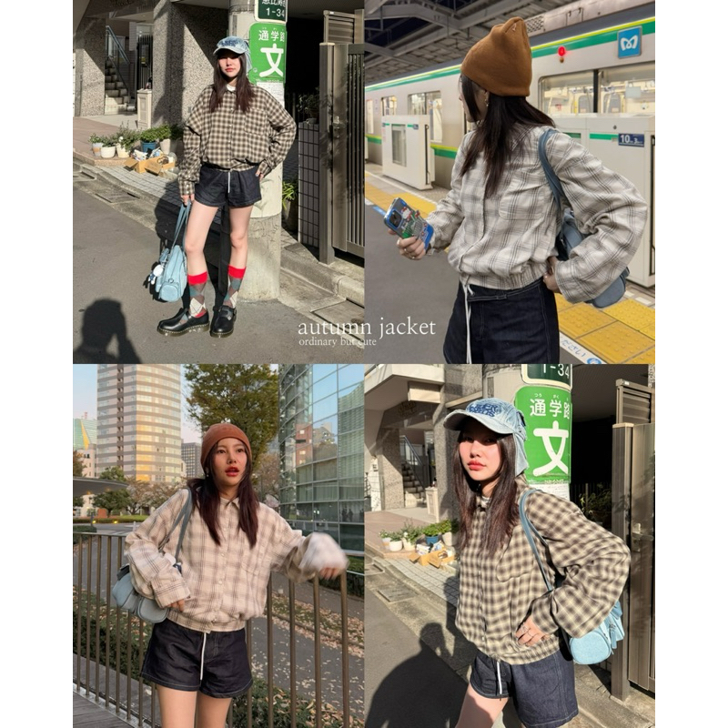 เสื้อ autumn jacket ลายสก๊อต