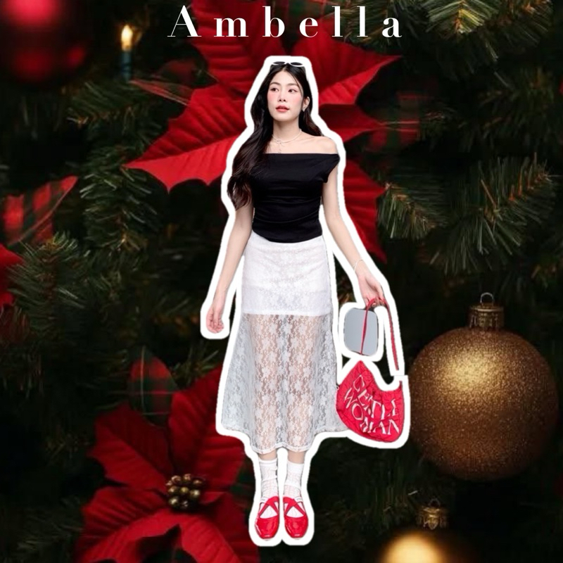 Ambella • เสื้อปาดไหล่สุดชิค แบบเบี่ยง สวยเซ็กซี่ แมทซ์กับกระโปรงลูกไม้ สวยมาก ราคา ถูกที่สุด ดีลบีเคเค แกลเลอรีภาพที่ 2