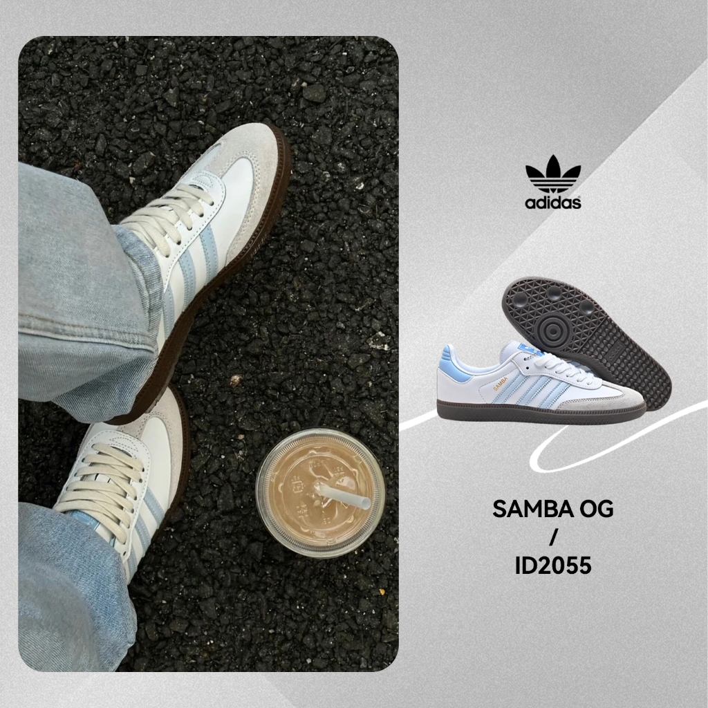 Adidas Samba OG White Halo Blue "White Blue" ID2055 sneaker