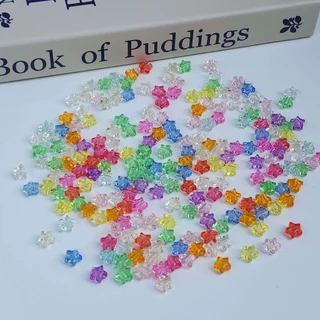 จี้ลูกปัดคละสีใส โทนสีใส จี้ลูกปัดทำเครื่องประดับ DIY