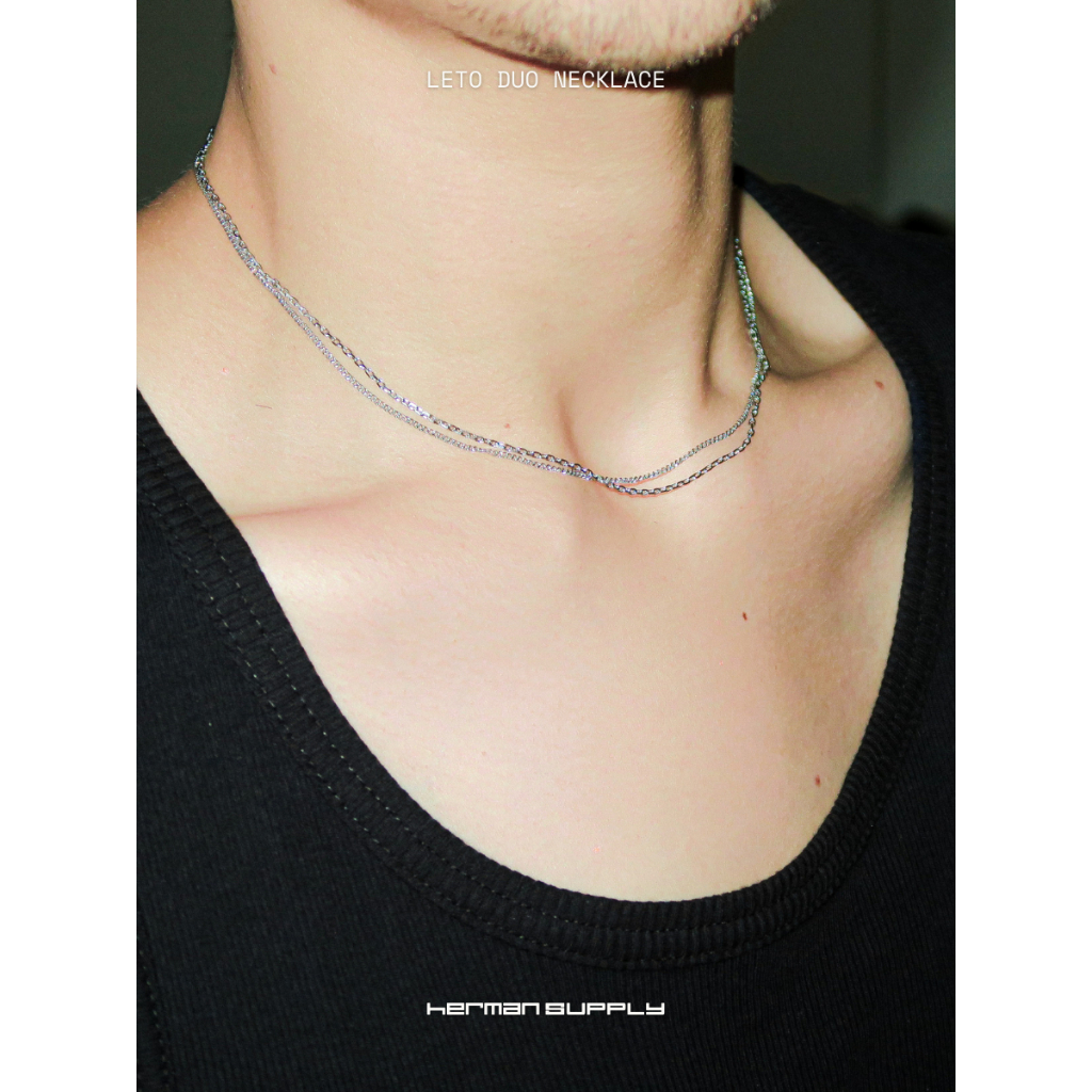 HERMAN SUPPLY - LETO DUO Necklace สร้อยคอ สแตนเลส แนวมินิมอล 1.5MM 1.8MM