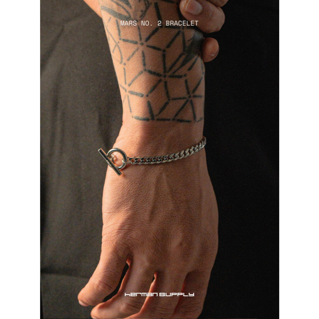 HERMAN SUPPLY - MARS NO. 2 Bracelet สร้อยข้อมือ สแตนเลส แนวมินิมอล 5MM