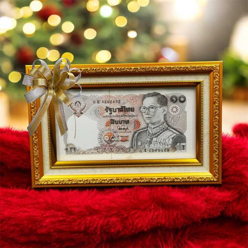 กรอบรูป ใส่ธนบัตร10แบบ12 (ทรงม้า) กรอบรูป ตั้งได้ แขวนได้ แถมติดโบว์ให้ฟรี
