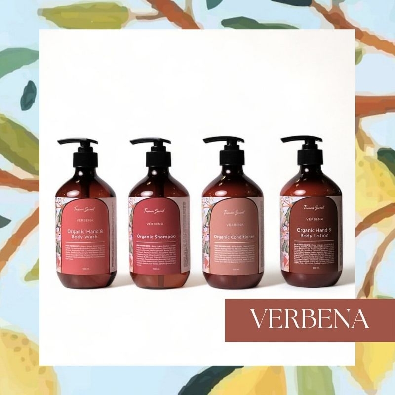 TUSCAN SCENT ORGANIC VERBENA SERIES 500 ml. (Shampoo, Conditioner, Hand & Body wash, Hand&Body lotio