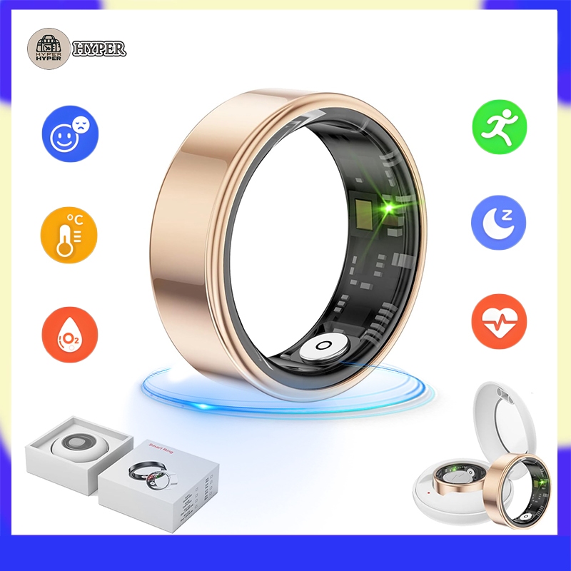 Aolon Smart Ring Gen Smart Ring สุขภาพแหวนอัจฉริยะ IP68 แหวนอัจฉริยะกันน้ํา วัดอัตราการเต้นของหัวใจ 