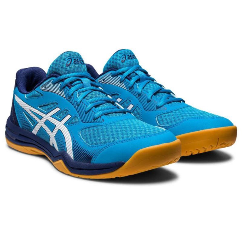 รองเท้าแบดมินตัน ASICS UPCOURT 5 #1071A086 402 สีฟ้า ราคาลดเหลือคู่ละ 2200 บาท