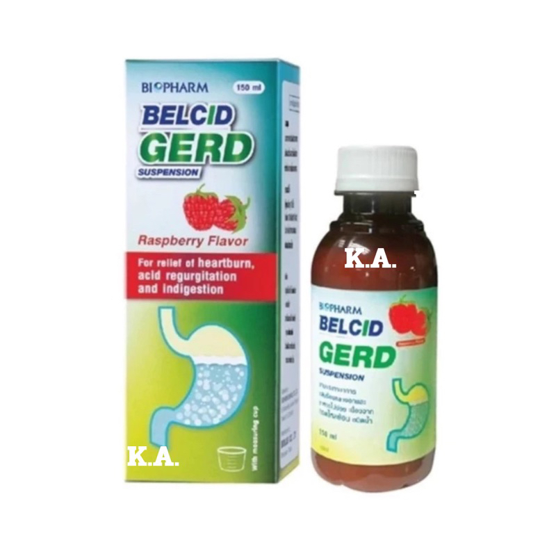 Belcid Gerd Suspension เบลสิด เกิร์ด ซัพเพนชั่น รสราสเบอรี่ บรรจุขวด 150 มล. 8954
