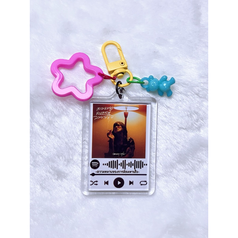 พวงกุญแจสแกนเพลงใส่รูปได้2ด้าน(เปลี่ยนเพลงทักแชท)เปลี่ยนจี้หมีกับดาวได้ค่ะ