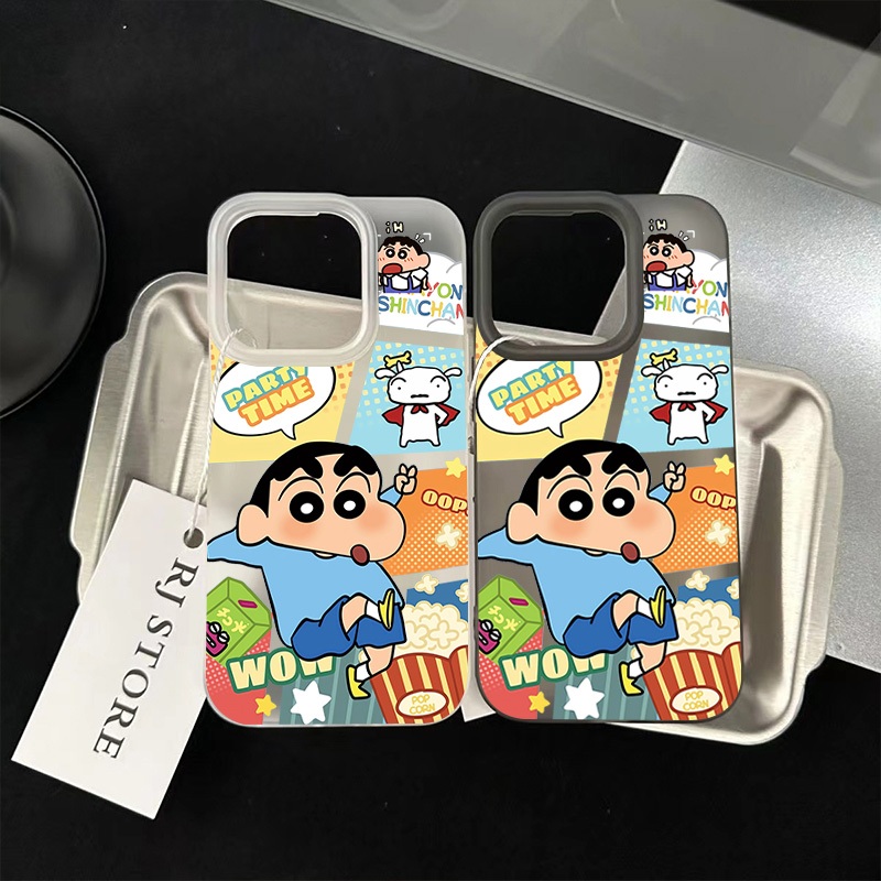 เคส ไอโฟน For iPhone 13 14 15 สากล เคสโทรศัพท์มือถืออะคริลิคใส กิจวัตรประจำวันของเครยอนชินจัง11 12 ProMax 7 8Plus X XSMa