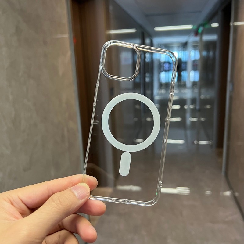 เคสใส Magnetic series I13 I13pro I13promam I14 I14plus I14pro I14promax เคสสำหรับชาร์จไร้สาย TPUใส