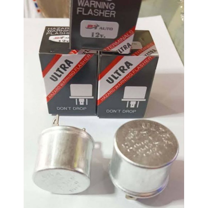 รีเลย์ไฟเลี้ยว/เฟรชเชอร์ไฟเลี้ยว (ปูดำ)12v, 3ขา แบรนด์ Ultra ราคาต่อ 1 ตัว