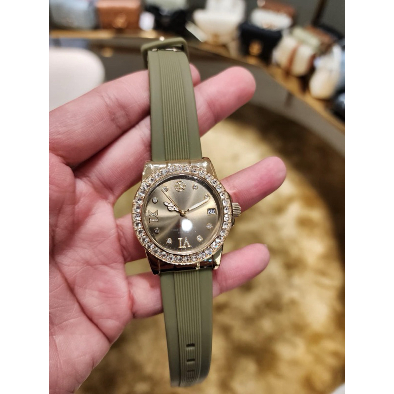 นาฬิกาLYNเขียวหน้าปัดเพชร