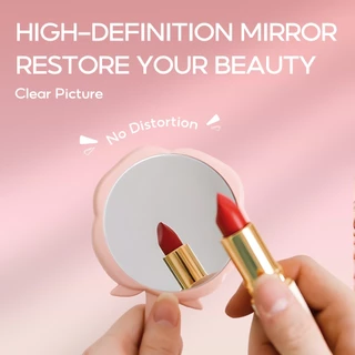 Oni Handheld Vintage Embossed Rose Makeup Mirror กระจกเครื่องสำอาง แบบพกพาขนาดเล ็ กรอบมือกระจกเครื ่ องสําอางด ้