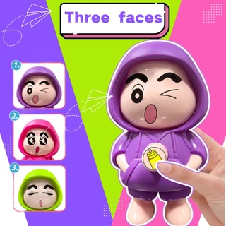 【จัดส่งจากกรุงเทพฯ】สีใหม่ หน้าใหม่ชินจังเปลี่ยนหน้า จี้การ์ตูนมาใหม่ พวงกุญแจตุ๊กตา ของเล่นการ์ตูน