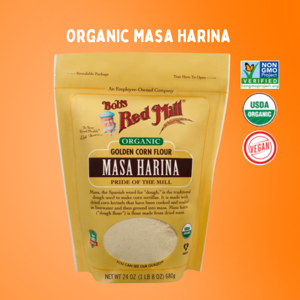 Bob’s Red Mill Organic Masa Harina Flour แป้งข้าวโพด ออร์แกนิค ตรา บ๊อบส เรด มิลล์ 680g