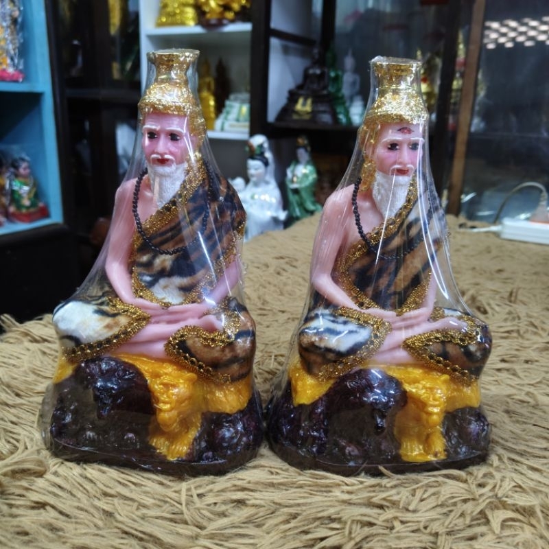 ปู่ฤาษี เนื้อเรซิ่น ขนาด5นิ้ว สูง9นิ้ว งานแต่งผ้า