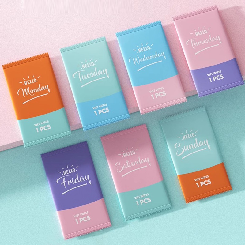 GREENIKA ทิชชู่เปียก(วันนี้วันอะไร) แบบซอง แบบพกพา การจัดส่งแบบสุ่ม บรรจุแยกแต่ละชิ้น สะอาดมากขึ้น - รูปที่ 5