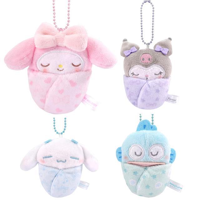 พวงกุญแจตุ๊กตาผ้าอ้อม mx sanrio cn hg ku mm OST Swaddling Plush Mascot Size is approx. W9.7 x H10 x 