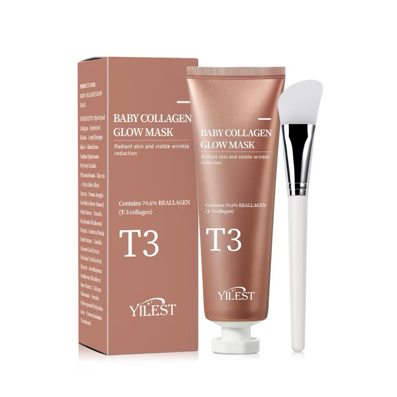 Mask Glow มาร์กคอลาเจน ช่วยฟื้นฟูผิวหน้าให้กระจ่างใส [ ขนาด 70 กรัม ]