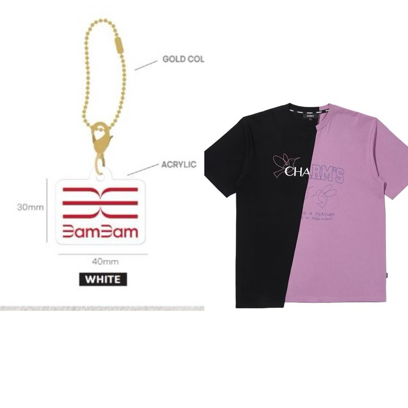 [พร้อมส่ง Official] พวงกุญแจ #BamBam_POPUPinBKK เสื้อ #CHARMSXBAMBAM ของแท้