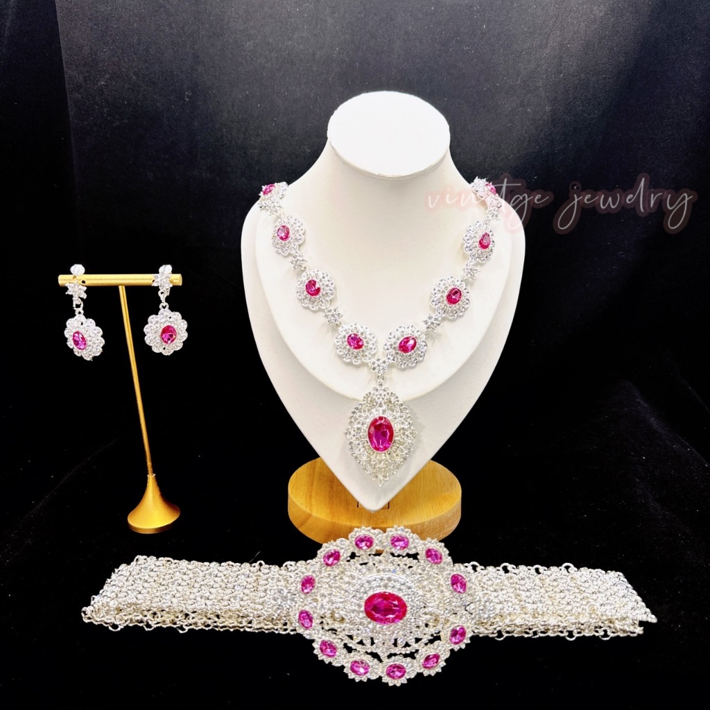 สร้อย CZ สร้อยคอพร้อมต่างหู สังวาลย์ เข็มขัด  เซ็ทสร้อยคอและต่างหู ปิ่นปักผม - รูปที่ 4