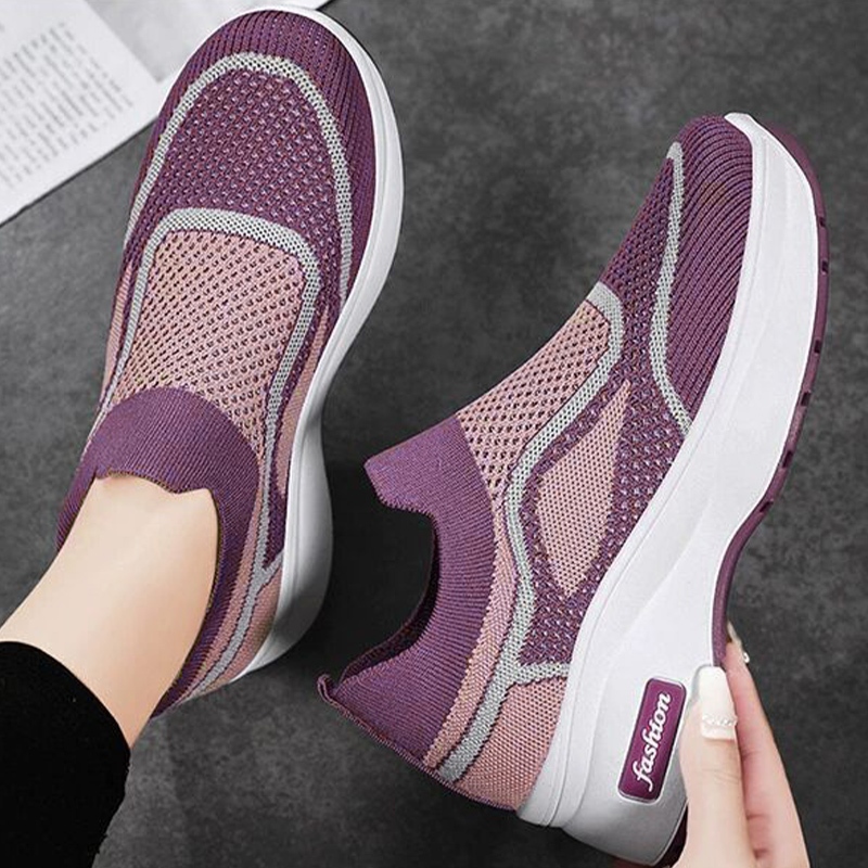 Amazy ใหม่มาก รองเท้าผ้าใบแฟชั่นผู้หญิง เป็นทรงสลิปออน ผ้าดี ทรงสวย ใส่สบาย เลือกได้4 สี งานดีราคาถูก ต้องตำค่าาา - รูปที่ 5