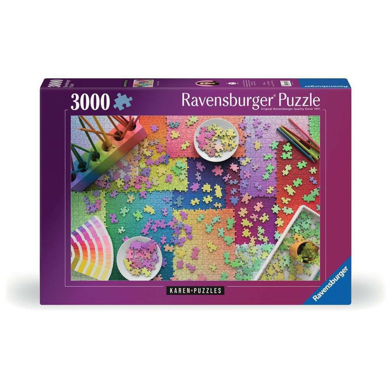 พร้อมส่ง-จิ๊กซอว์ Puzzles on puzzles Artwork by Karen Puzzles แบรนด์ Ravensburger jigsaw 3000 ชิ้น