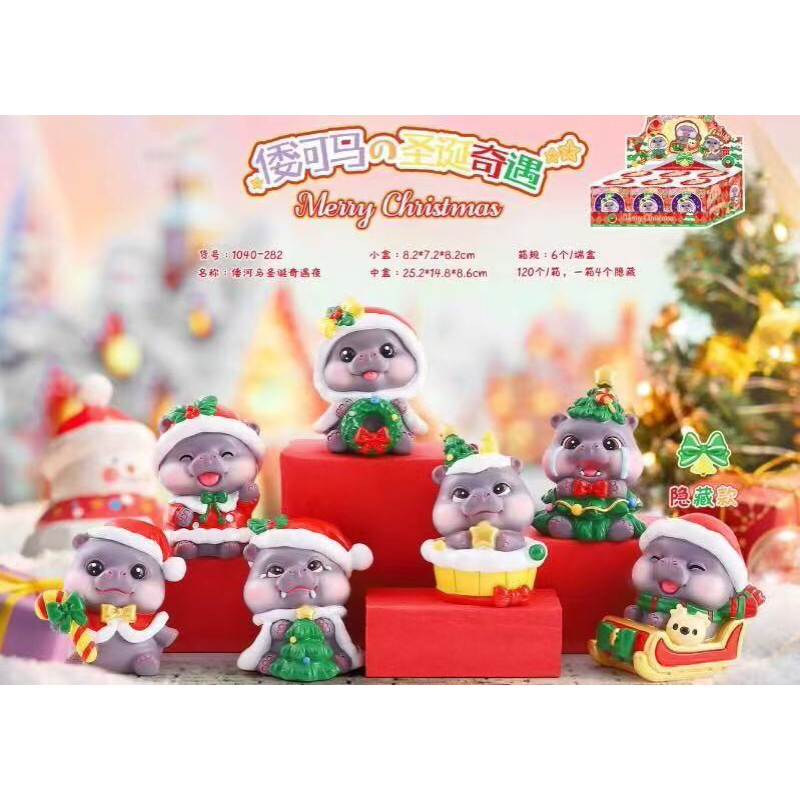 หมูเด้ง โมเดลน้องหมูเด้ง MooDeng blindbox กล่องสุ่มหมูเด้ง โมเดลฮิปโป