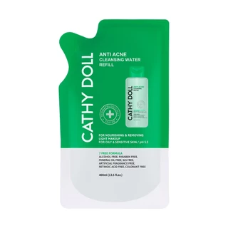 Cathy Doll คลีนซิ่งวอเตอร์ 400ml (รีฟิล) เคที่ดอลล์ มีตัวเลือก 3สูตร Bright Up,HYA,ACNE