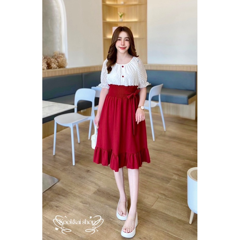 Chill Fashion Shop เดรสกระโปรง ( รุ่น กำแพง )