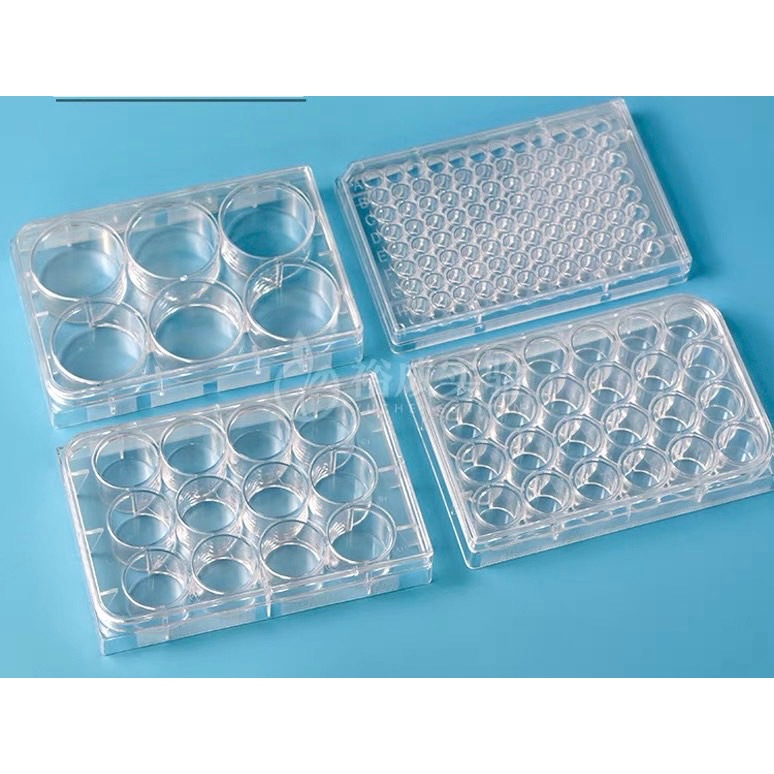 Microplate ถาดหลุมพลาสติกใส 6, 12, 24, 48 96 หลุม มีหลายขนาด พร้อมฝาปิด ขาย 1 ชิ้น/แพ็ค