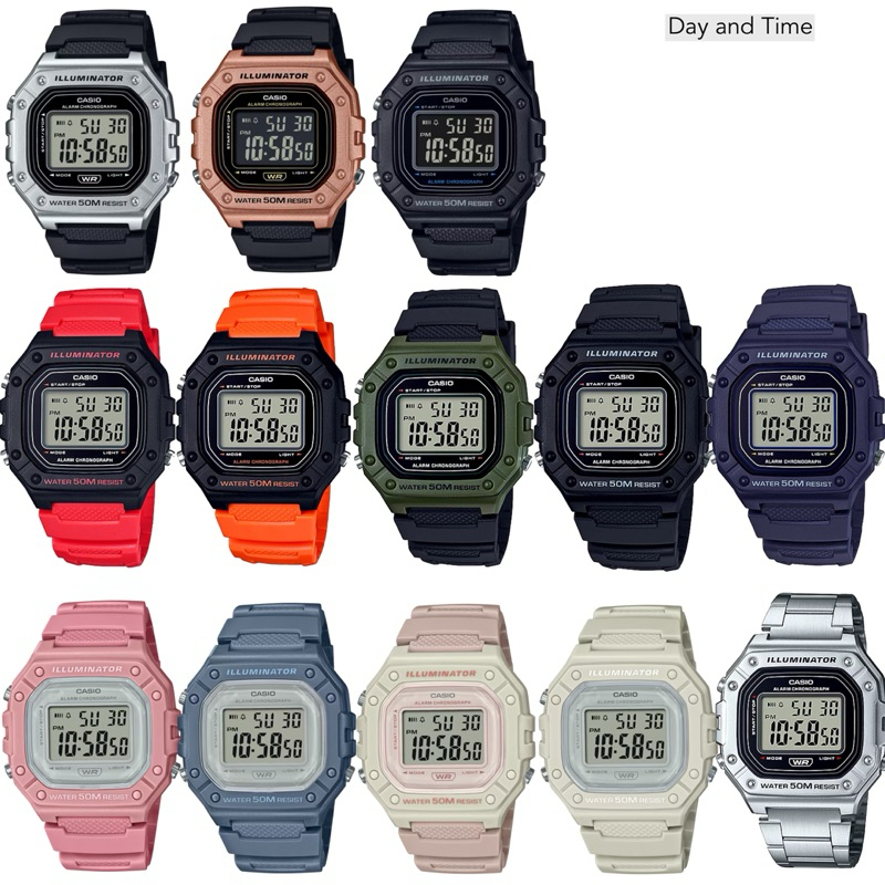 นาฬิกาคาสิโอ ของแท้ รุ่น W-218H-1B,W-218H-2A,W-218HB-1B,W-218HC-2A,W-218HC-4A,W-218HC-4A2,W-218HD-1A