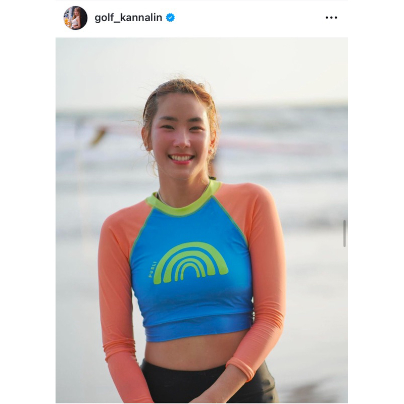 ส่งต่อ เสื้อครอปว่ายน้ำ แบรนด์ Purli ไซส์ S