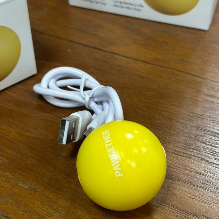 ของเล่นแมว บอลแมว ลูกบอลเล่นอัตโนมัติ สีเหลือง Pawgether รูปที่ 3