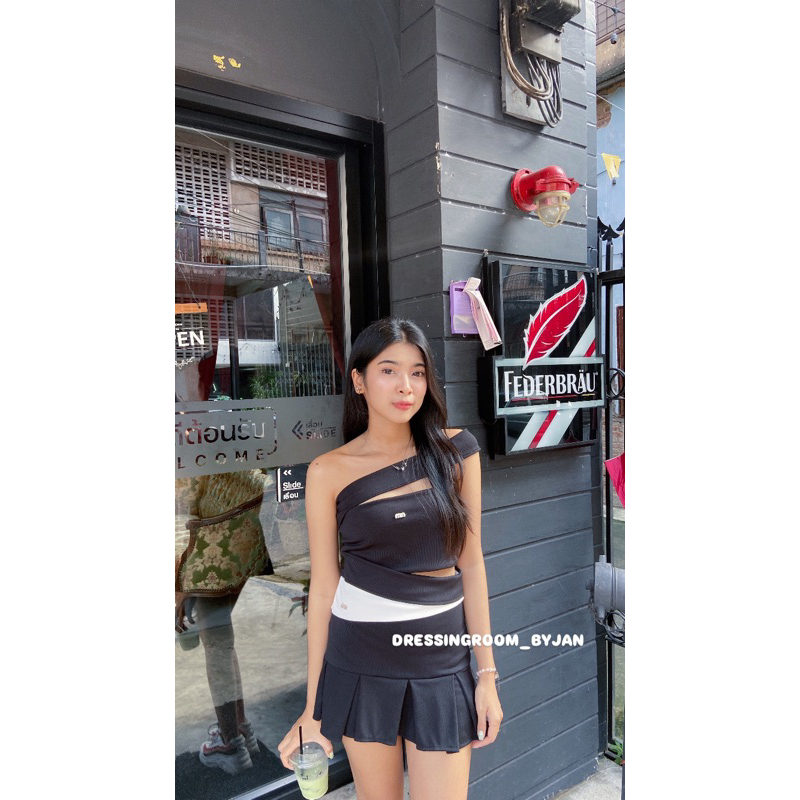 Hot เซต 2 ชิ้น เสื้อ+กระโปรง ขายดี