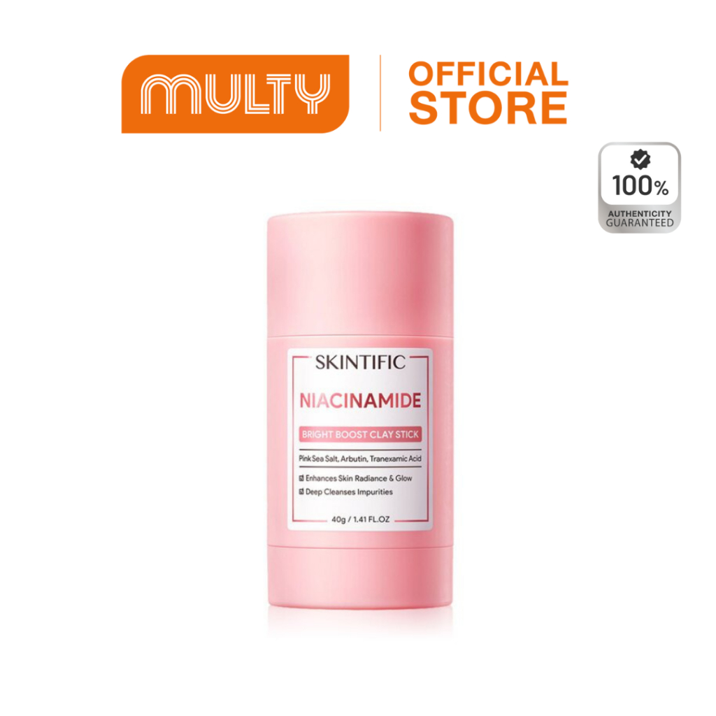 Skintific Niacinamide Bright Boost Clay Stick 40g มาสก์โคลนในรูปแบบแท่ง