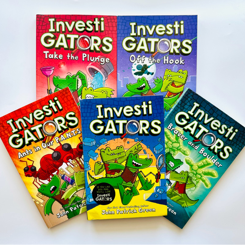 InvestiGators 1-5/1-8 Full Color ปกอ่อน Set, by John Patrcik Green , Ages 7-11, Paperback(No box), Investi Gators