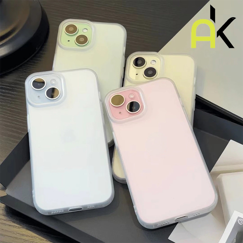 AK Frostedเคสโทรศัพท์โปร่งใสสำหรับiPhone 17 Air 11 16 15 Pro MAX 12 14 13 Promax 15 Plus XS MAX XR 7 UltraThin Anti-Fall
