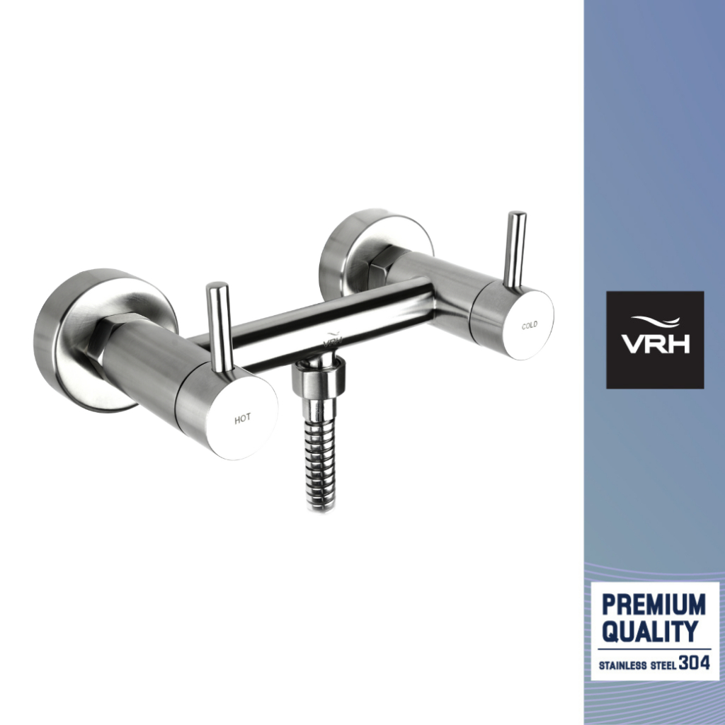 VRH ก๊อกน้ำสำหรับฝักบัวอาบน้ำ คู่ผสมติดผนัง(สาย) รุ่น POCKET HFVSB-3122G2